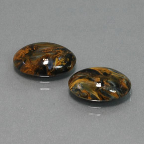  ct natürliche mehrfarbiger Pietersit-Edelsteine, Oval Schliff, Lichtundurchlässig