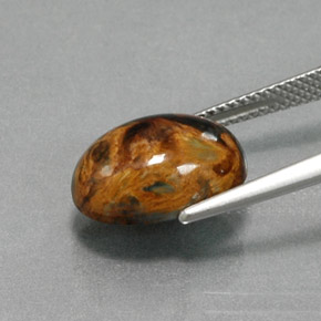 9,17 ctw natürlicher Mehrfarbig Pietersite, Oval Schliff, Lichtundurchlässig