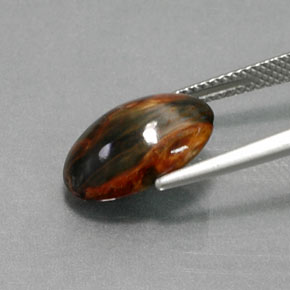 4,54 ctw natürlicher mehrfarbiger Pietersit, Oval Schliff, Lichtundurchlässig