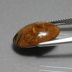 9,17 ctw natürlicher Mehrfarbig Pietersite, Oval Schliff, Lichtundurchlässig