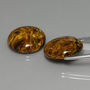  ct natürliche mehrfarbiger Pietersit-Edelsteine, Rundschliff, Lichtundurchlässig