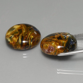  ct natürliche mehrfarbiger Pietersit-Edelsteine, Rundschliff, Lichtundurchlässig