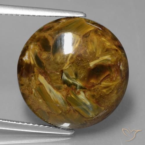 15.32ct Natürlicher Mehrfarbig Pietersite, Runden, Lichtundurchlässig
