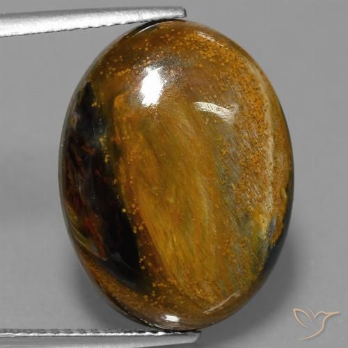 13.27ct Natürlicher Mehrfarbig Pietersite, Oval, Lichtundurchlässig