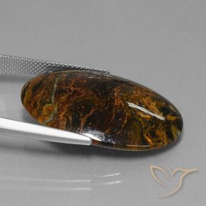 9,17 ctw natürlicher Mehrfarbig Pietersite, Oval, Lichtundurchlässig