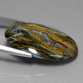 9,17 ctw natürlicher Mehrfarbig Pietersite, Oval Schliff, Lichtundurchlässig