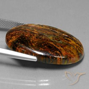 9,17 ctw natürlicher Mehrfarbig Pietersite, Oval, Lichtundurchlässig