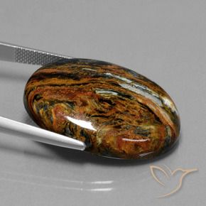 9,17 ctw natürlicher Mehrfarbig Pietersite, Oval, Lichtundurchlässig