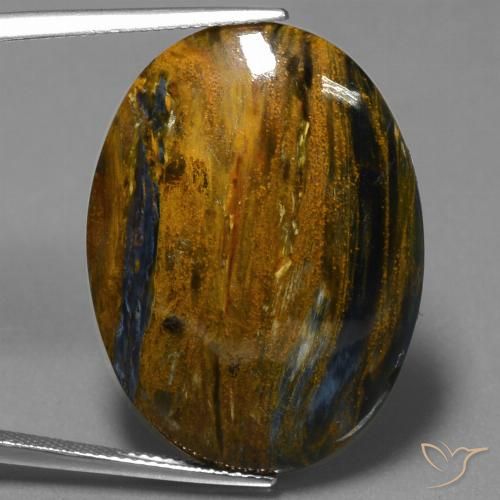 23.07ct Natürlicher Mehrfarbig Pietersite, Oval, Lichtundurchlässig