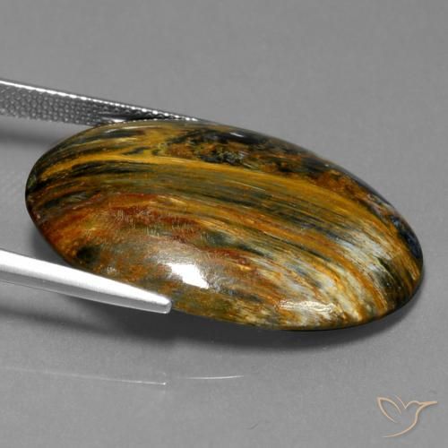 9,17 ctw natürlicher Mehrfarbig Pietersite, Oval, Lichtundurchlässig