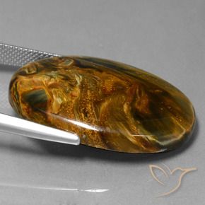 9,17 ctw natürlicher Mehrfarbig Pietersite, Oval, Lichtundurchlässig