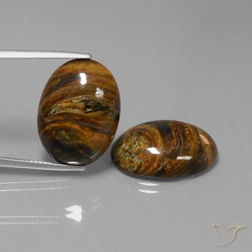 23.62ctw Natürlicher Mehrfarbig Pietersite, Oval, Lichtundurchlässig