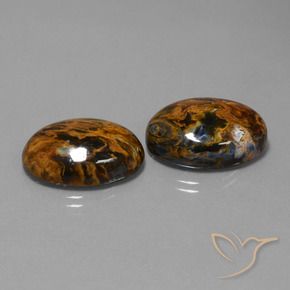 28.36 ct natürliche Mehrfarbig Pietersite-Edelsteine, Oval, Lichtundurchlässig