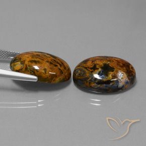 28.36 ct natürliche Mehrfarbig Pietersite-Edelsteine, Oval, Lichtundurchlässig