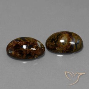 10.01 ct natürliche Mehrfarbig Pietersite-Edelsteine, Oval, Lichtundurchlässig