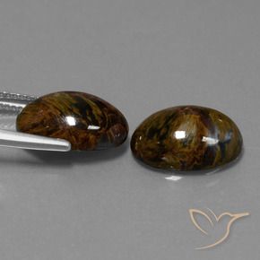 10.01 ct natürliche Mehrfarbig Pietersite-Edelsteine, Oval, Lichtundurchlässig