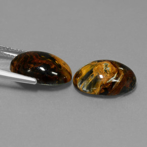 9.19 ct natürliche Mehrfarbig Pietersite-Edelsteine, Oval Schliff, Lichtundurchlässig