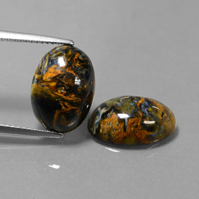  ct natürliche mehrfarbiger Pietersit-Edelsteine, Oval Schliff, Lichtundurchlässig