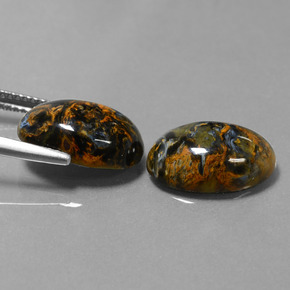  ct natürliche mehrfarbiger Pietersit-Edelsteine, Oval Schliff, Lichtundurchlässig
