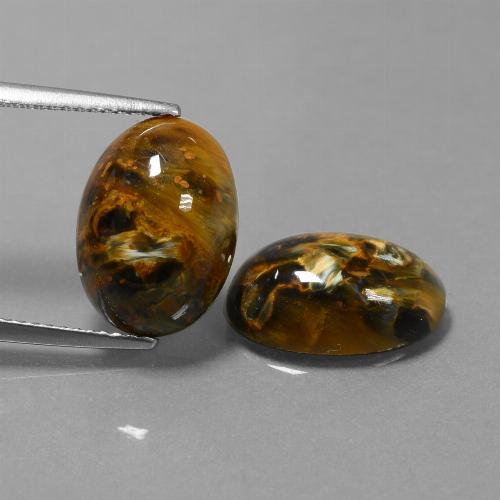 9.38 ct natürliche Mehrfarbig Pietersite-Edelsteine, Oval Schliff, Lichtundurchlässig