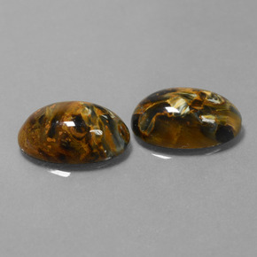 9.38 ct natürliche Mehrfarbig Pietersite-Edelsteine, Oval Schliff, Lichtundurchlässig