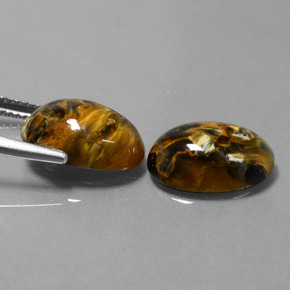 9.38 ct natürliche Mehrfarbig Pietersite-Edelsteine, Oval Schliff, Lichtundurchlässig