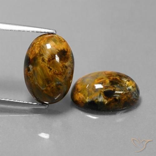 9.70ctw Natürlicher Mehrfarbig Pietersite, Oval, Lichtundurchlässig
