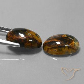 10.09 ct natürliche Mehrfarbig Pietersite-Edelsteine, Oval, Lichtundurchlässig