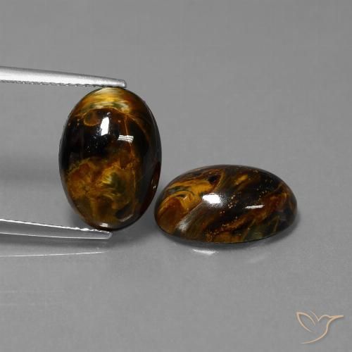 9.80ctw Natürlicher Mehrfarbig Pietersite, Oval, Lichtundurchlässig