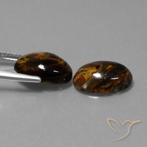 9.80 ct natürliche Mehrfarbig Pietersite-Edelsteine, Oval, Lichtundurchlässig