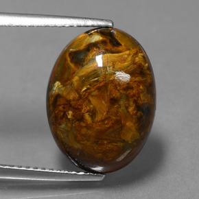 9,17 ctw natürlicher Mehrfarbig Pietersit, Oval Schliff, Lichtundurchlässig