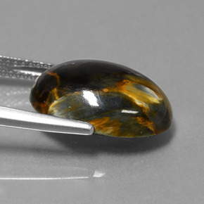 9,17 ctw natürlicher Mehrfarbig Pietersite, Oval Schliff, Lichtundurchlässig
