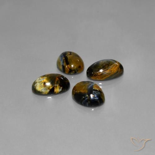 19.27 ct natürliche Mehrfarbig Pietersite-Edelsteine, Oval Schliff, Lichtundurchlässig