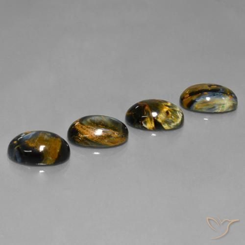 19.27 ct natürliche Mehrfarbig Pietersite-Edelsteine, Oval Schliff, Lichtundurchlässig