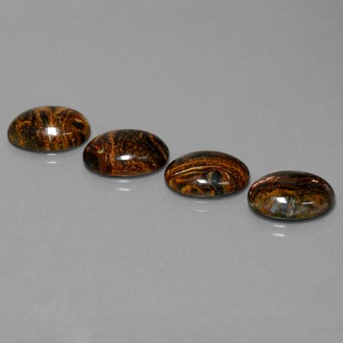 15.49 ct natürliche Mehrfarbig Pietersite-Edelsteine, Oval Schliff, Lichtundurchlässig