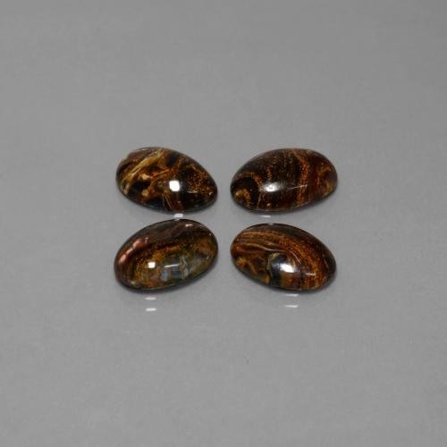 15.49 ct natürliche Mehrfarbig Pietersite-Edelsteine, Oval Schliff, Lichtundurchlässig