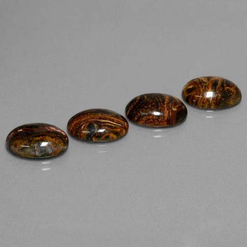 15.49 ct natürliche Mehrfarbig Pietersite-Edelsteine, Oval Schliff, Lichtundurchlässig