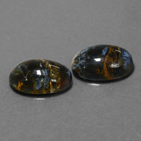  ct natürliche mehrfarbiger Pietersit-Edelsteine, Oval Schliff, Lichtundurchlässig