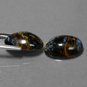  ct natürliche mehrfarbiger Pietersit-Edelsteine, Oval Schliff, Lichtundurchlässig