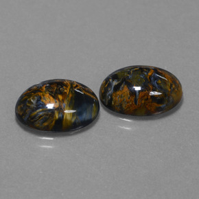 9,26 ct natürliche mehrfarbiger Pietersit-Edelsteine, Oval Schliff, Lichtundurchlässig