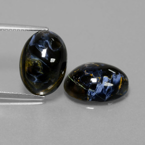 11,20 ct natürliche mehrfarbiger Pietersit-Edelsteine, Oval Schliff, Lichtundurchlässig