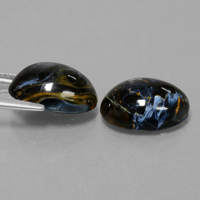 11,20 ct natürliche mehrfarbiger Pietersit-Edelsteine, Oval Schliff, Lichtundurchlässig
