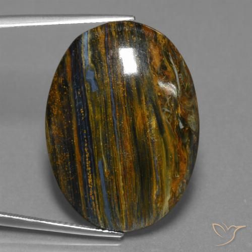 24.13ct Natürlicher Mehrfarbig Pietersite, Oval, Lichtundurchlässig