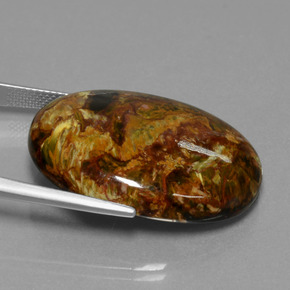 9,17 ctw natürlicher Mehrfarbig Pietersite, Oval Schliff, Lichtundurchlässig