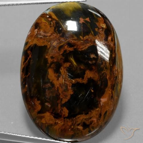 36.52ct Natürlicher Mehrfarbig Pietersite, Oval, Lichtundurchlässig