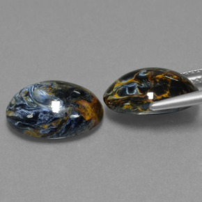 10,63 ct natürliche mehrfarbiger Pietersit-Edelsteine, Oval Schliff, Lichtundurchlässig