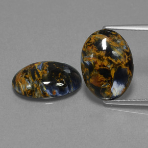  ct natürliche mehrfarbiger Pietersit-Edelsteine, Oval Schliff, Lichtundurchlässig