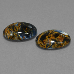  ct natürliche mehrfarbiger Pietersit-Edelsteine, Oval Schliff, Lichtundurchlässig