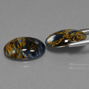  ct natürliche mehrfarbiger Pietersit-Edelsteine, Oval Schliff, Lichtundurchlässig