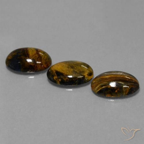 12.70ctw Natürlicher Mehrfarbig Pietersite, Oval, Lichtundurchlässig